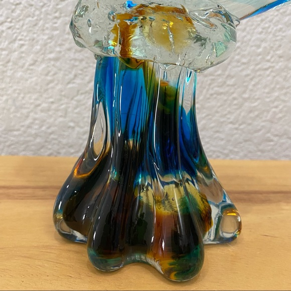 Murano Style Art Glass Blue Marlin Fish 11” Fish Sculpture Figurine - Picture 9 of 14